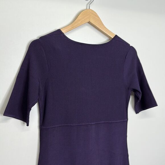 Nanette‎ Lenore Pleated Purple Midi Dress Size Large - Picture 4 of 9